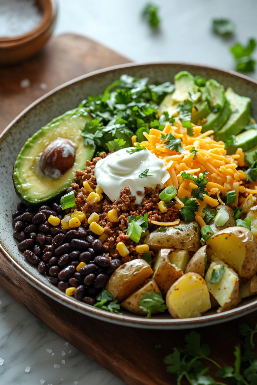 Loaded Potato Taco Bowl