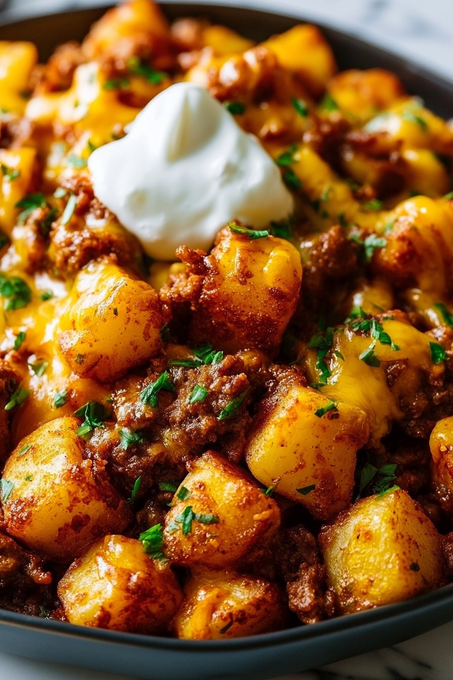 Cheesy Taco Potatoes