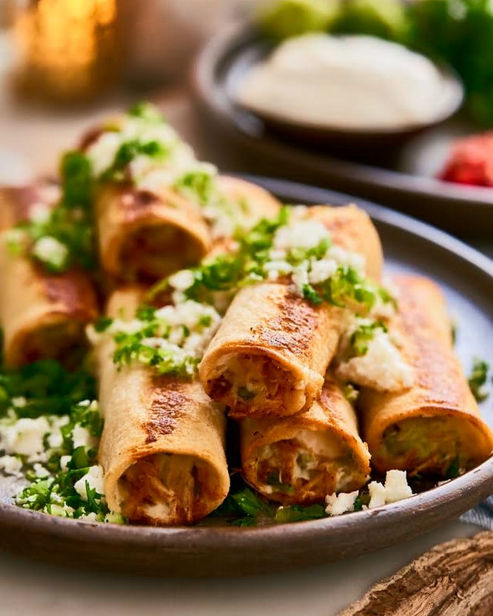 Quick and Easy Chicken Flautas