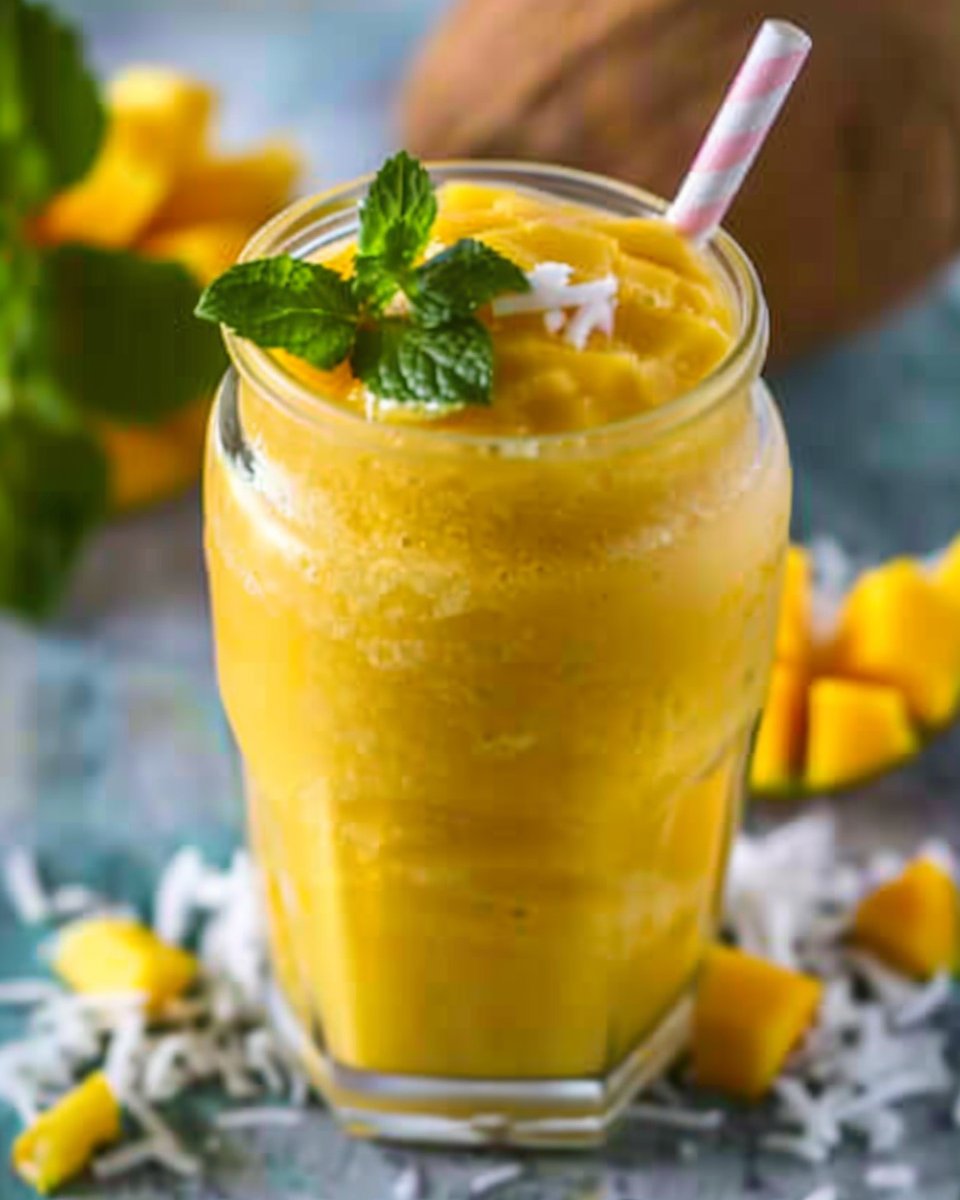 Mango Coconut Water Smoothie