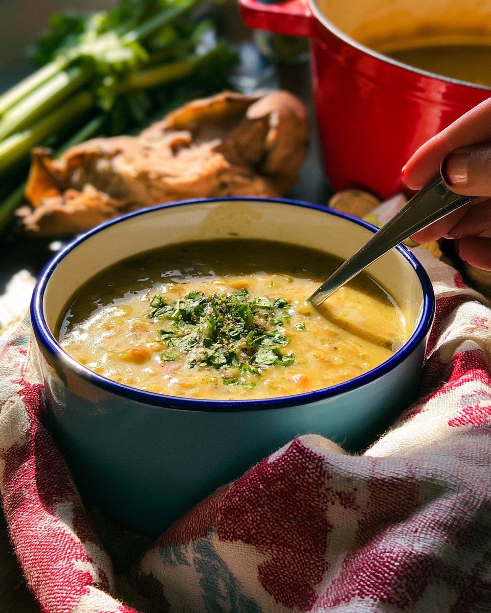 Easy Celery and Lentil Soup Recipe