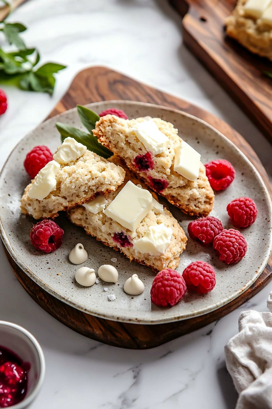 White Chocolate Raspberry Scones