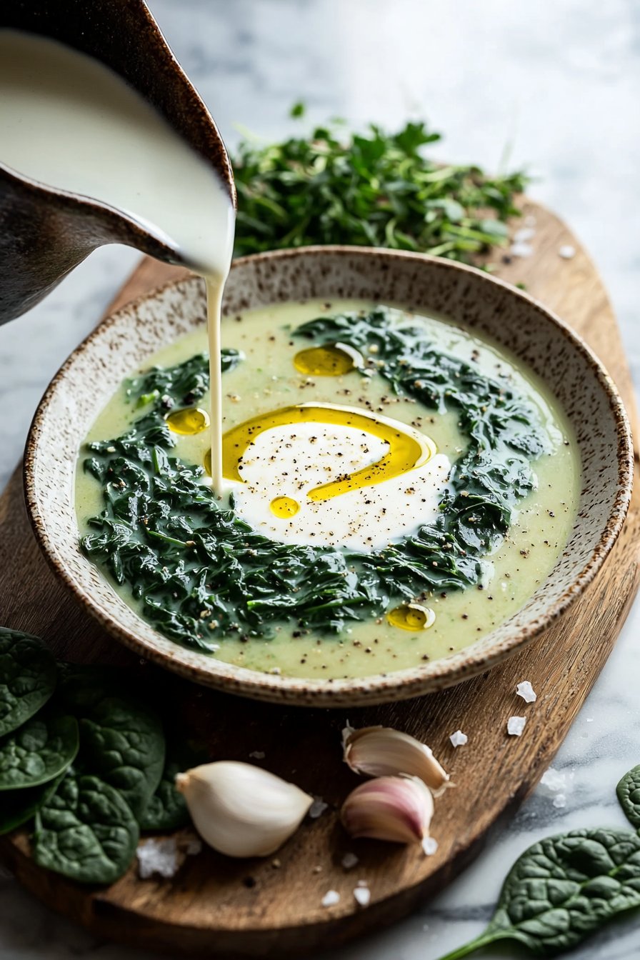 Cremige Spinatsuppe