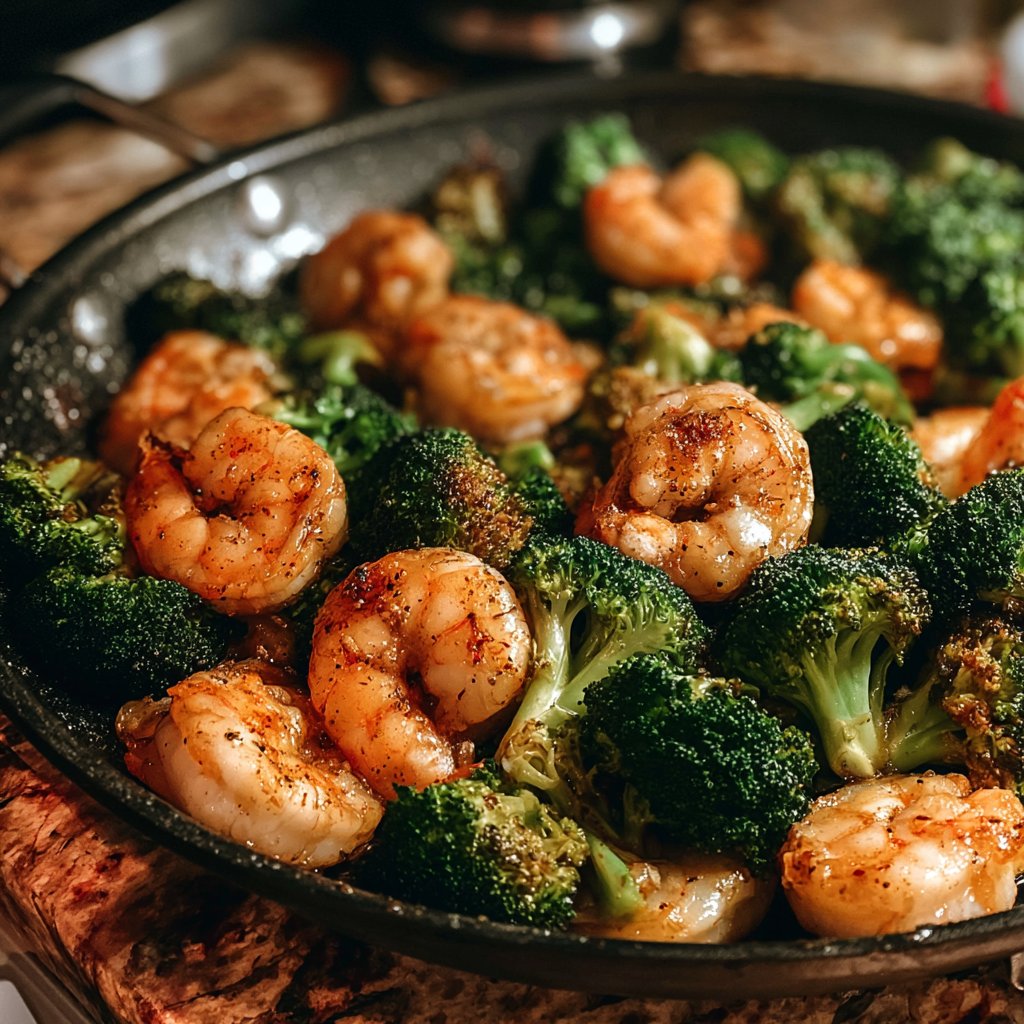 Garlic Butter Shrimp & Broccoli Skillet