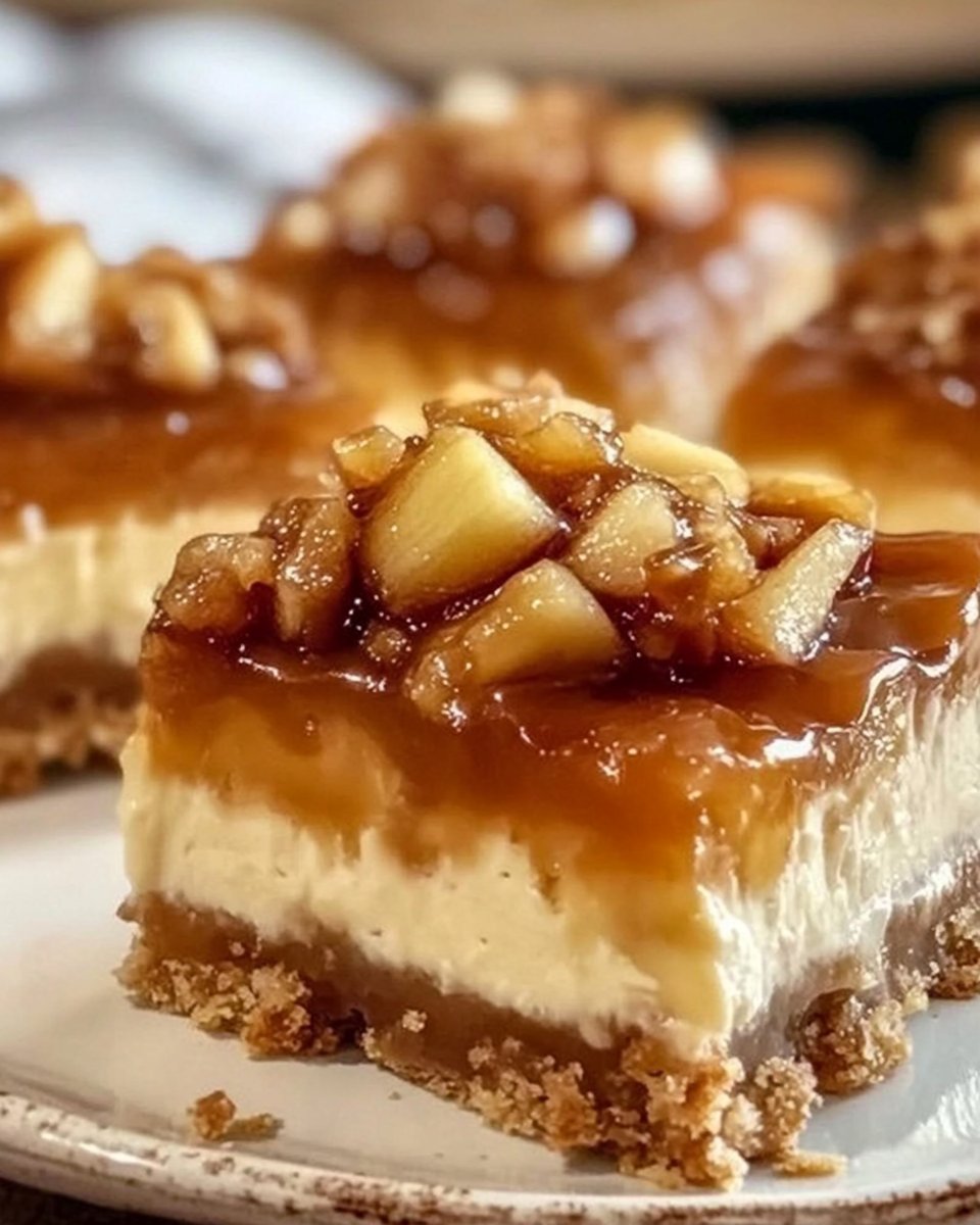 Caramel Apple Cheesecake Bars
