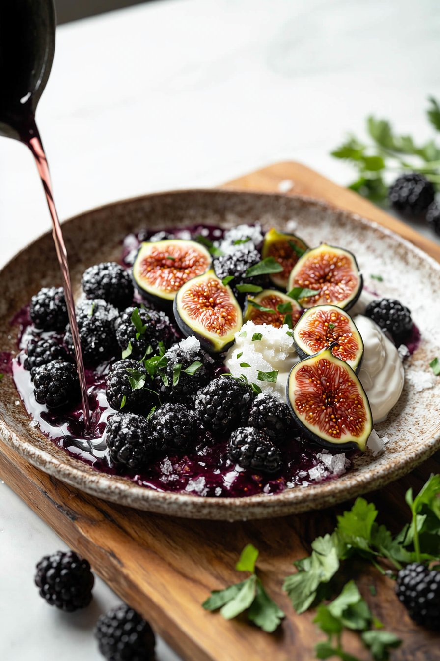 Fig and Blackberry Cream Dessert