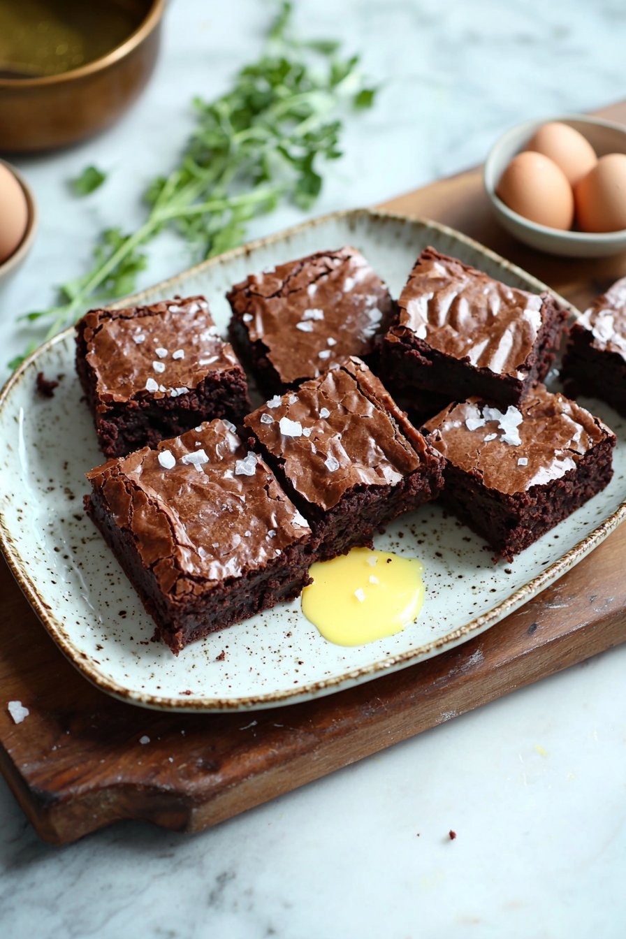 Einfache fudgy Brownies