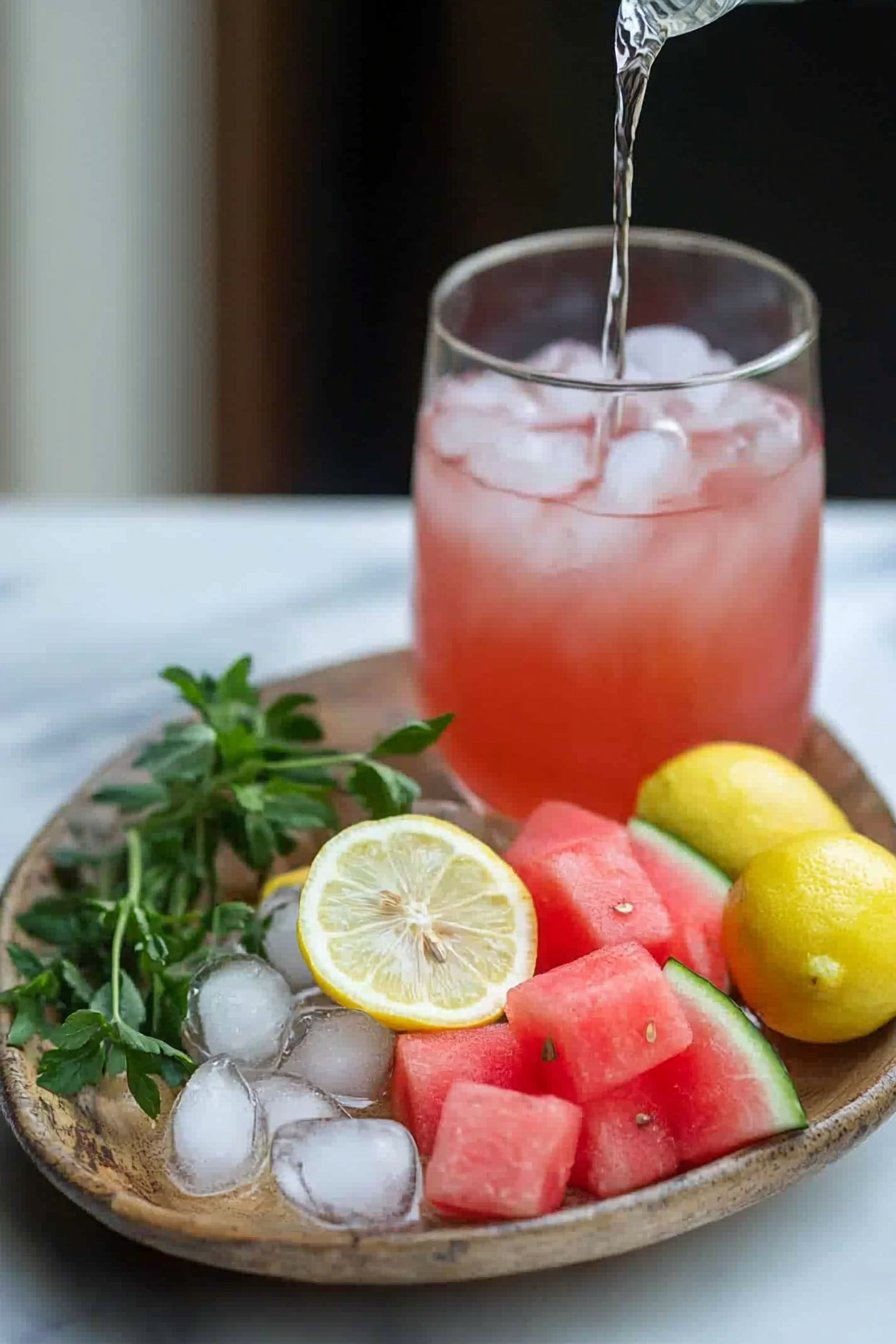 Wassermelonen-Limonade ohne Zucker