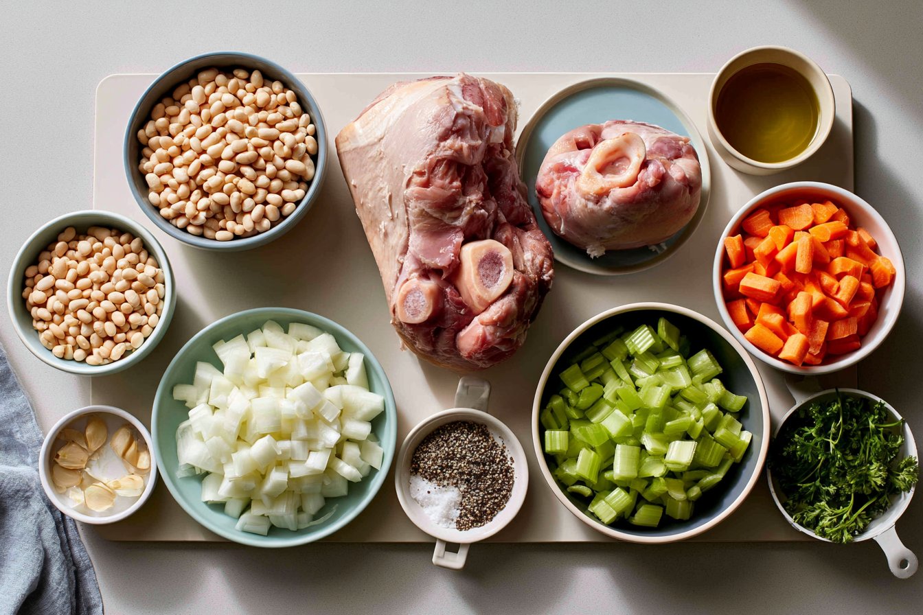Beans Cooked with Ham Hocks
