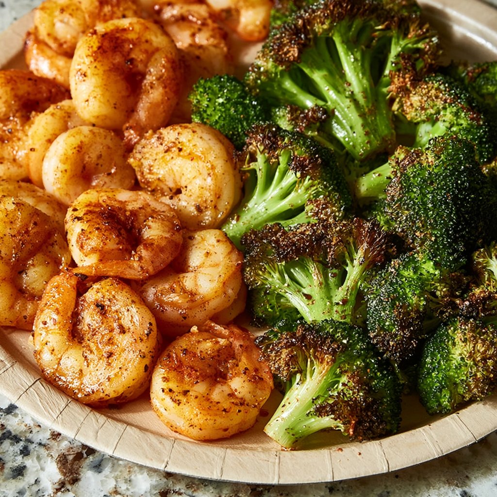 Garlic Butter Shrimp & Broccoli Skillet