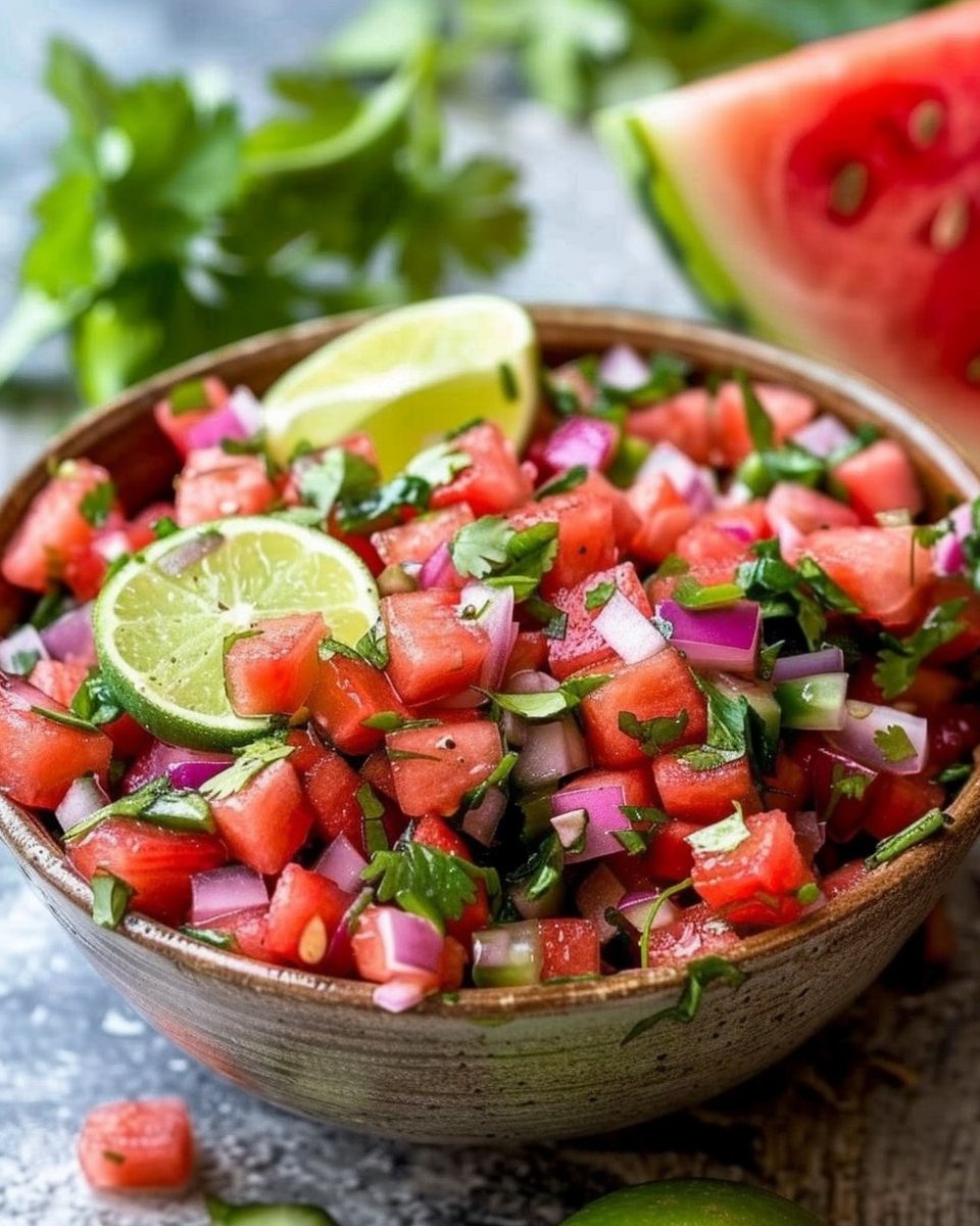 Watermelon Pico de Gallo Salsa (nightshade-free, Paleo AIP, Vegan)
