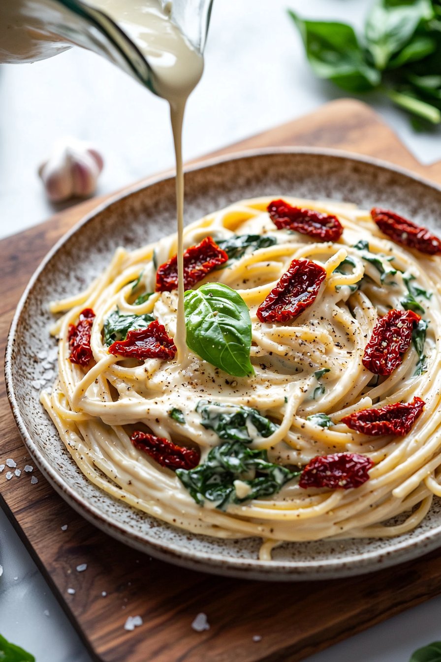 Creamy Sun-Dried Tomato Vegan Pasta