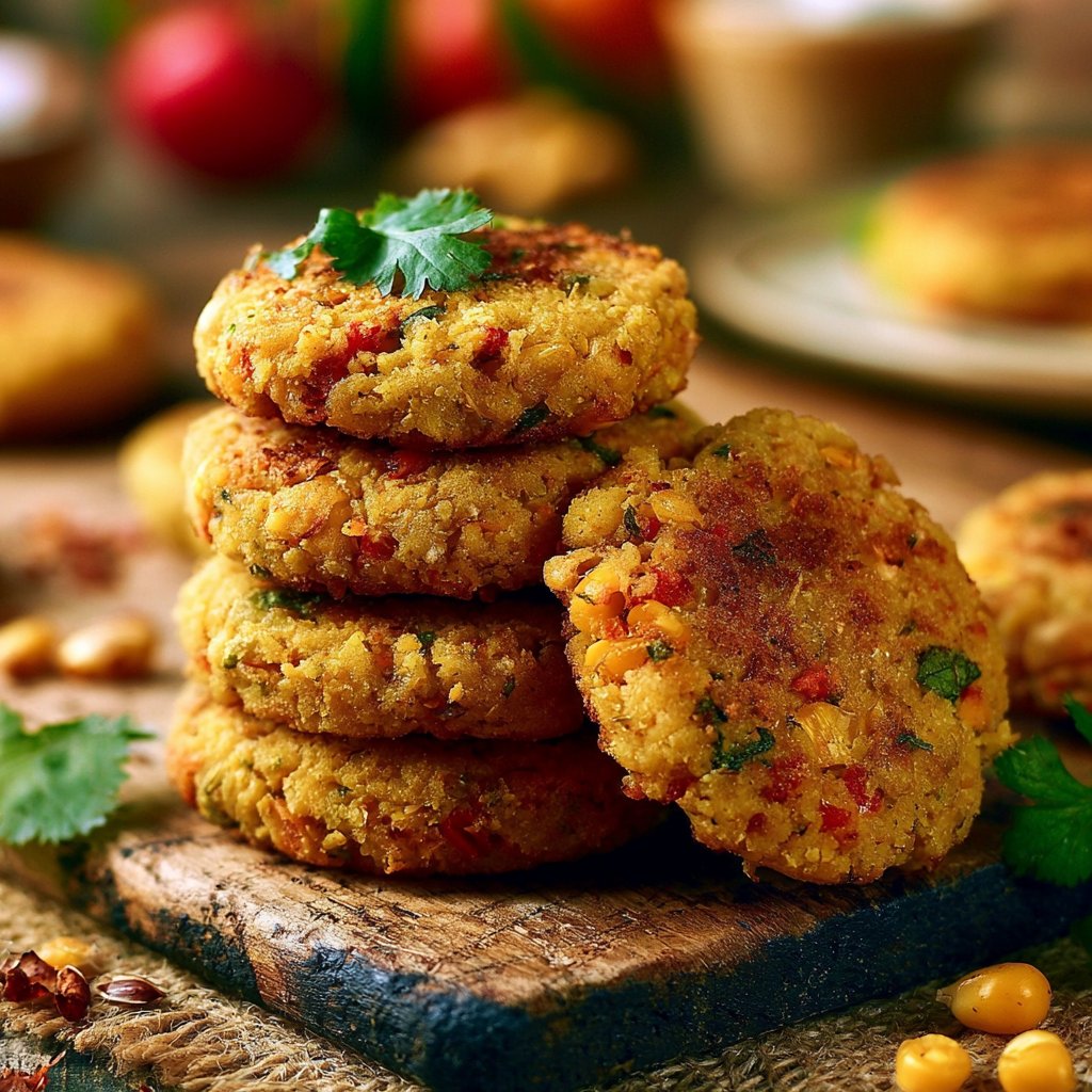 Chickpea Fritters with Veggies: High-Protein Vegan Snack
