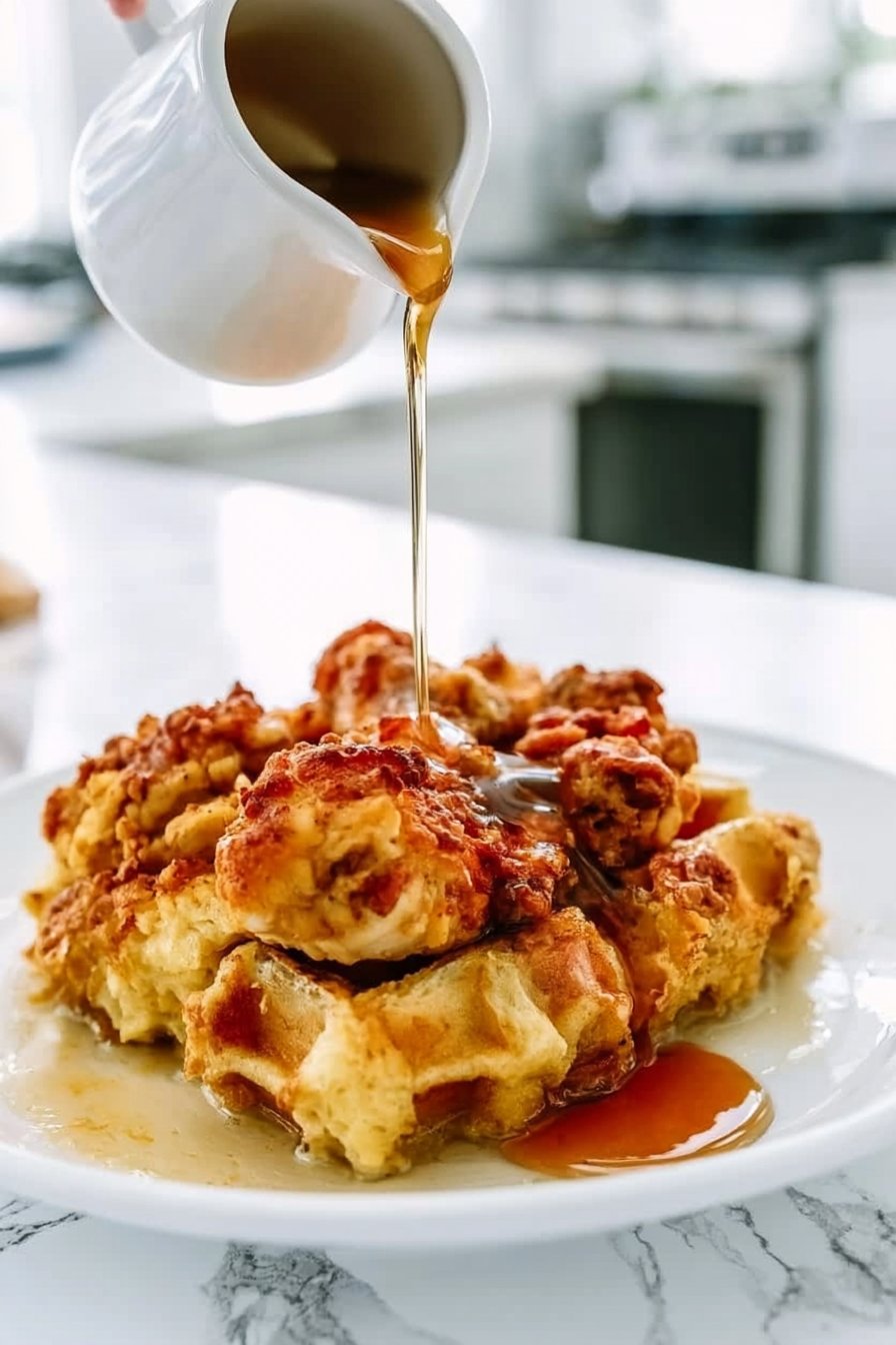 Chicken and Waffle Casserole