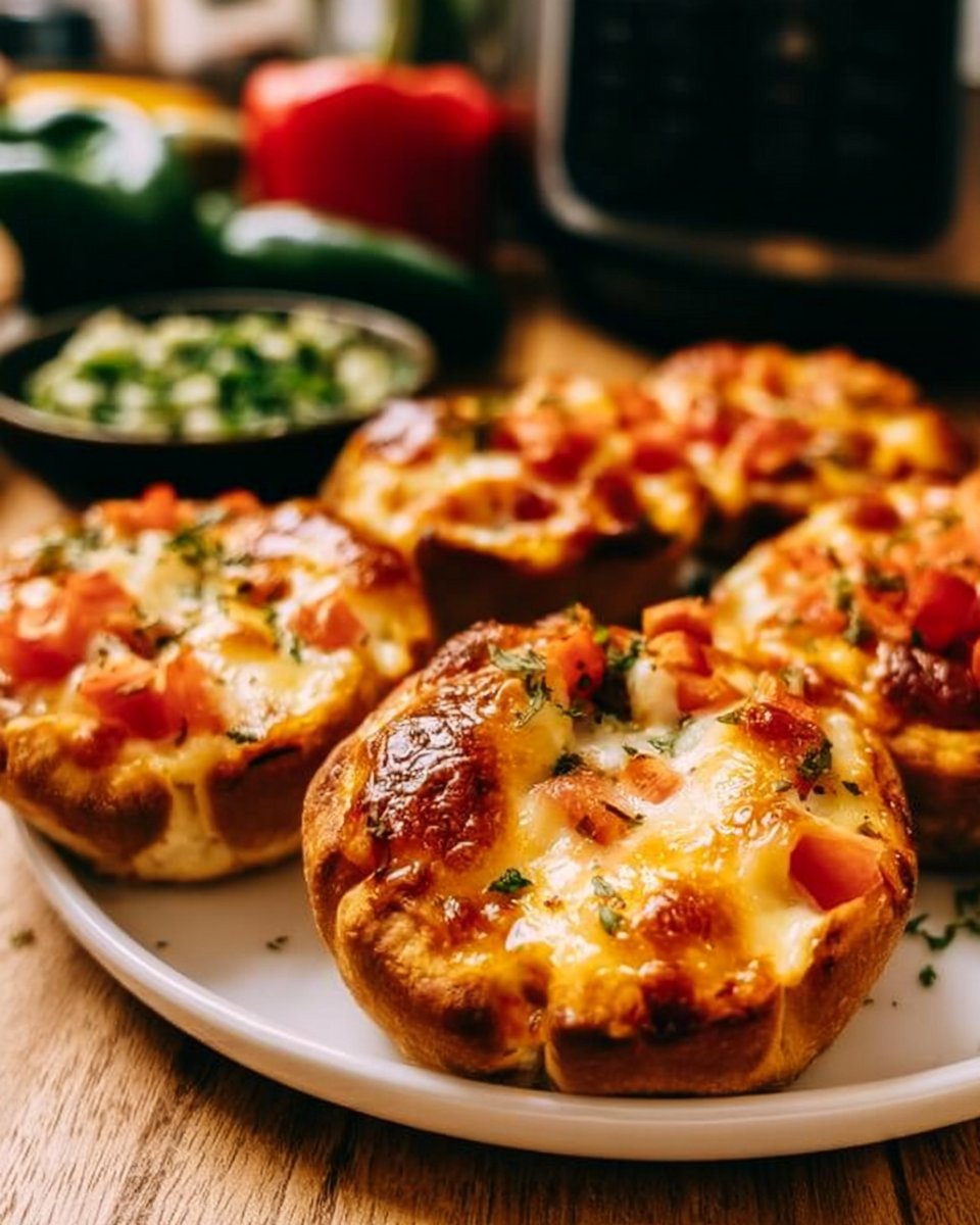 Pizzabrötchen aus dem Airfryer – schnell & knusprig