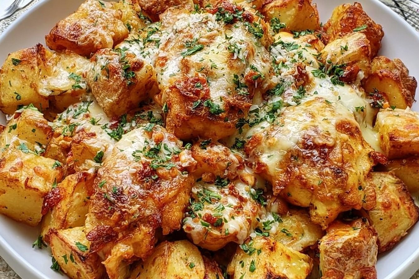Baked Garlic Parmesan Chicken and Potatoes