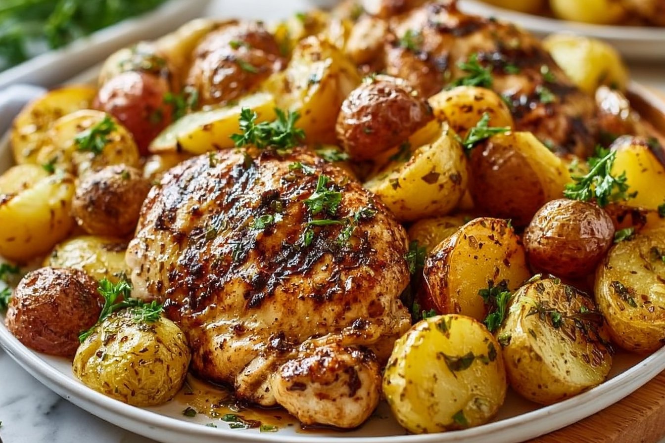 Lemon Chicken and Potatoes Sheet Pan Dinner 2 Sheet Pan Lemon Balsamic Chicken and Potatoes Made Easy!