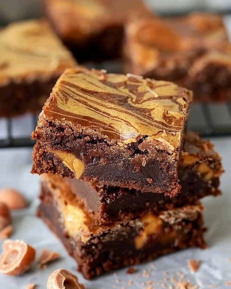 Peanut Butter Swirl Brownies