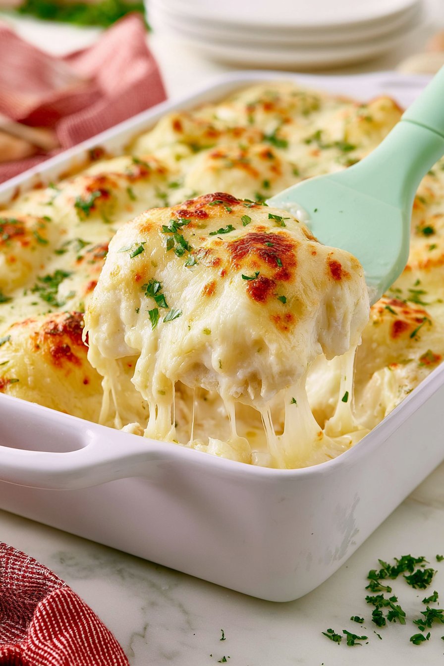 Chicken Alfredo Lasagna Rollups