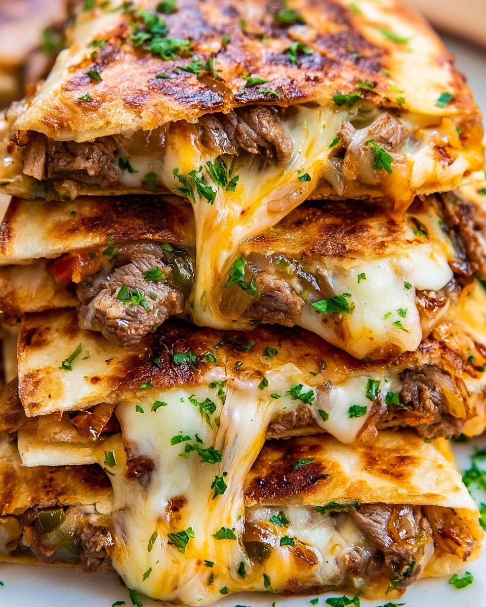 Philadelphia Cheesesteak Quesadillas