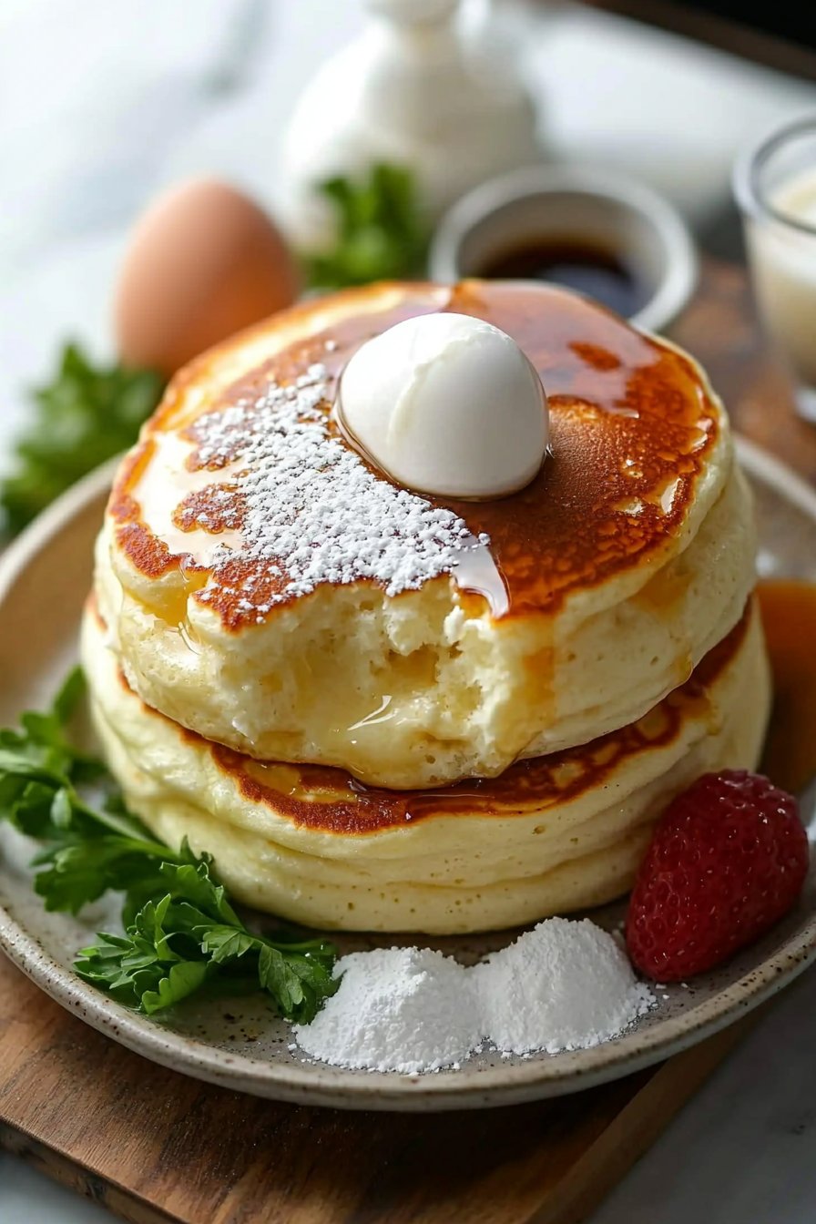 Fluffy Japanese Soufflé Pancakes