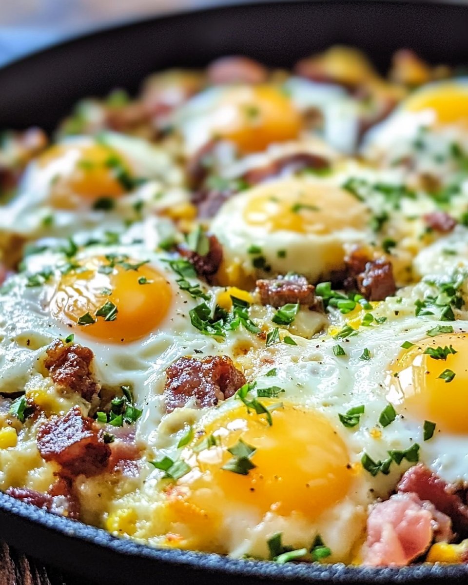 Corned Beef Hash Baked Eggs