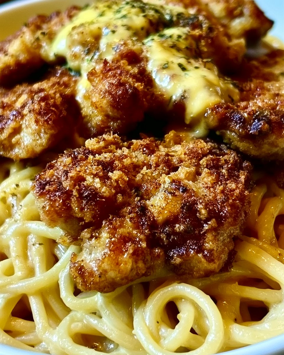 Knuspriges Hähnchen mit cremiger Pasta – in 20 Minuten lecker!