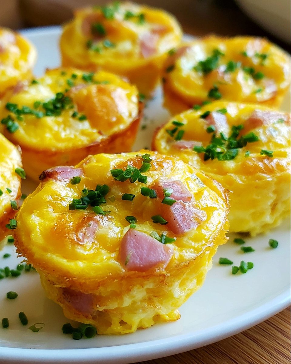 Rührei-Muffins mit Schinken