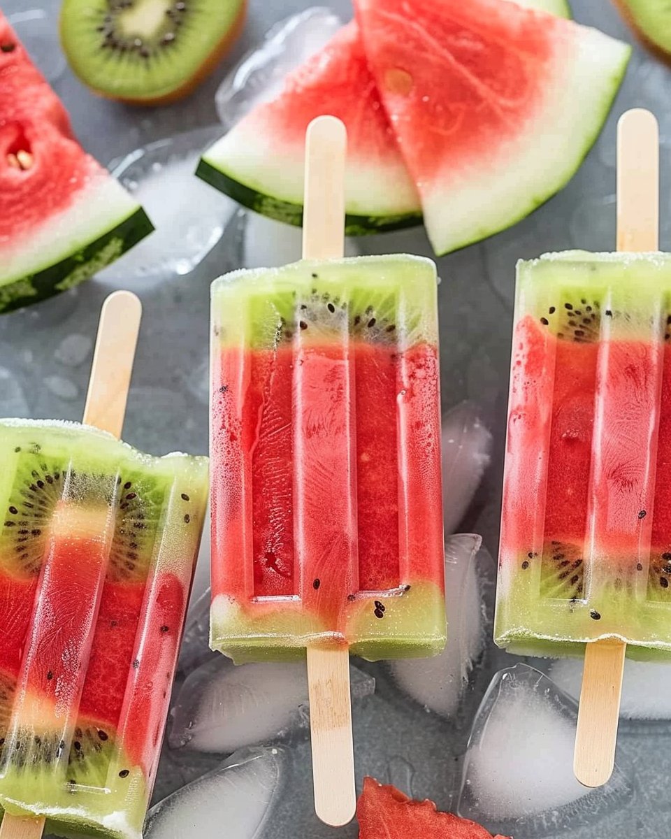 Kiwi Watermelon Popsicles