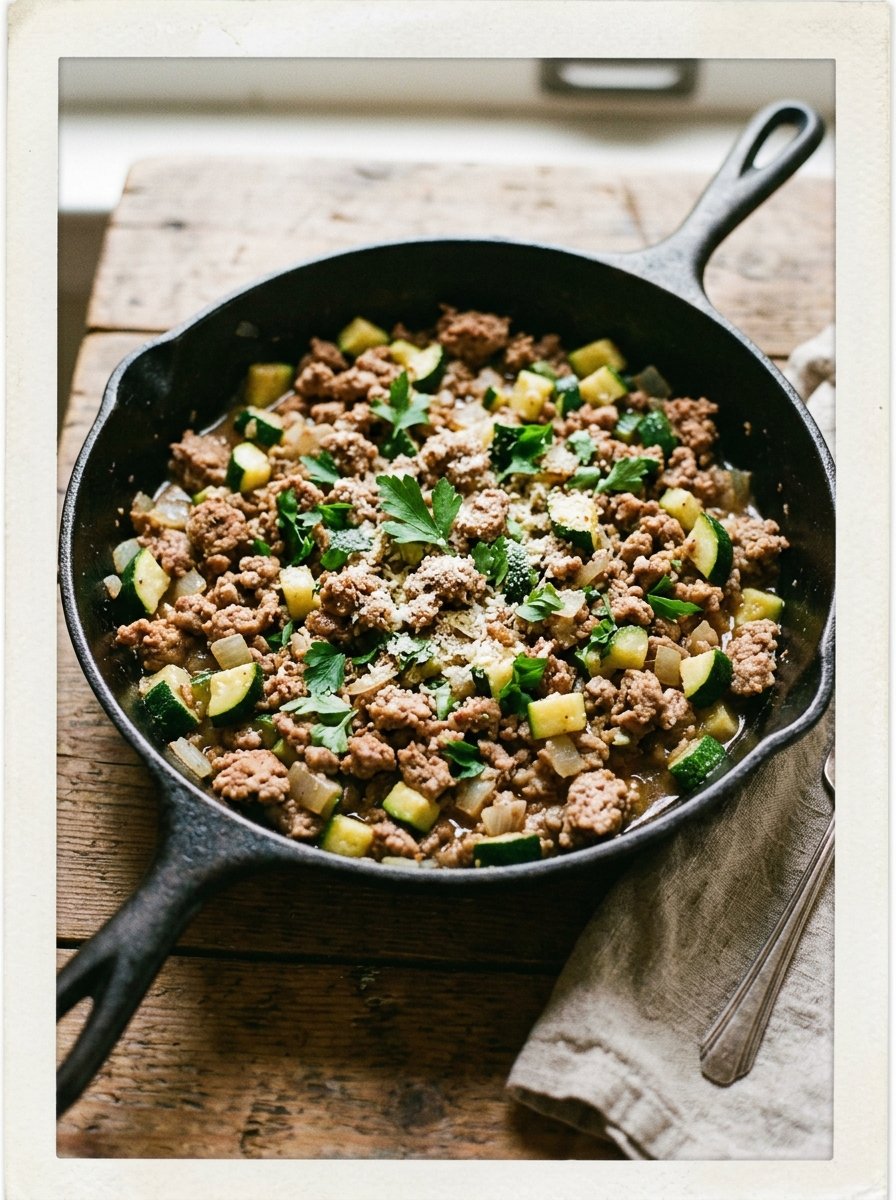 Ground Turkey and Zucchini Skillet