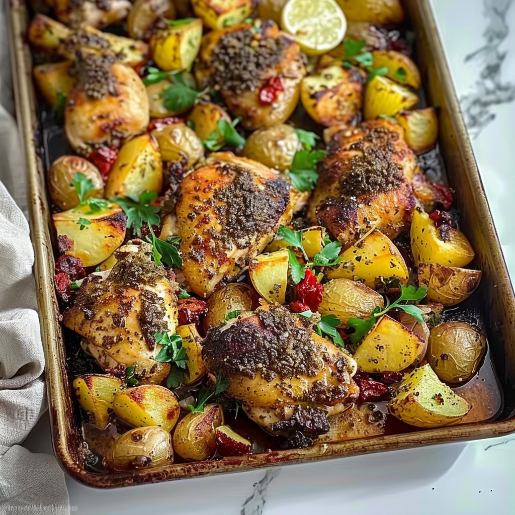 Za'atar Chicken and Potato Sheet Pan Dinner
