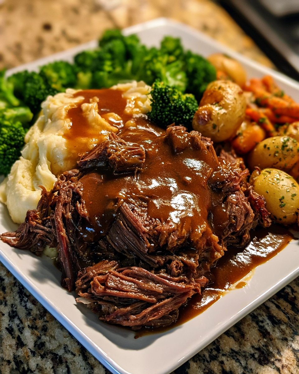 Cozy Pot Roast Dinner Plate