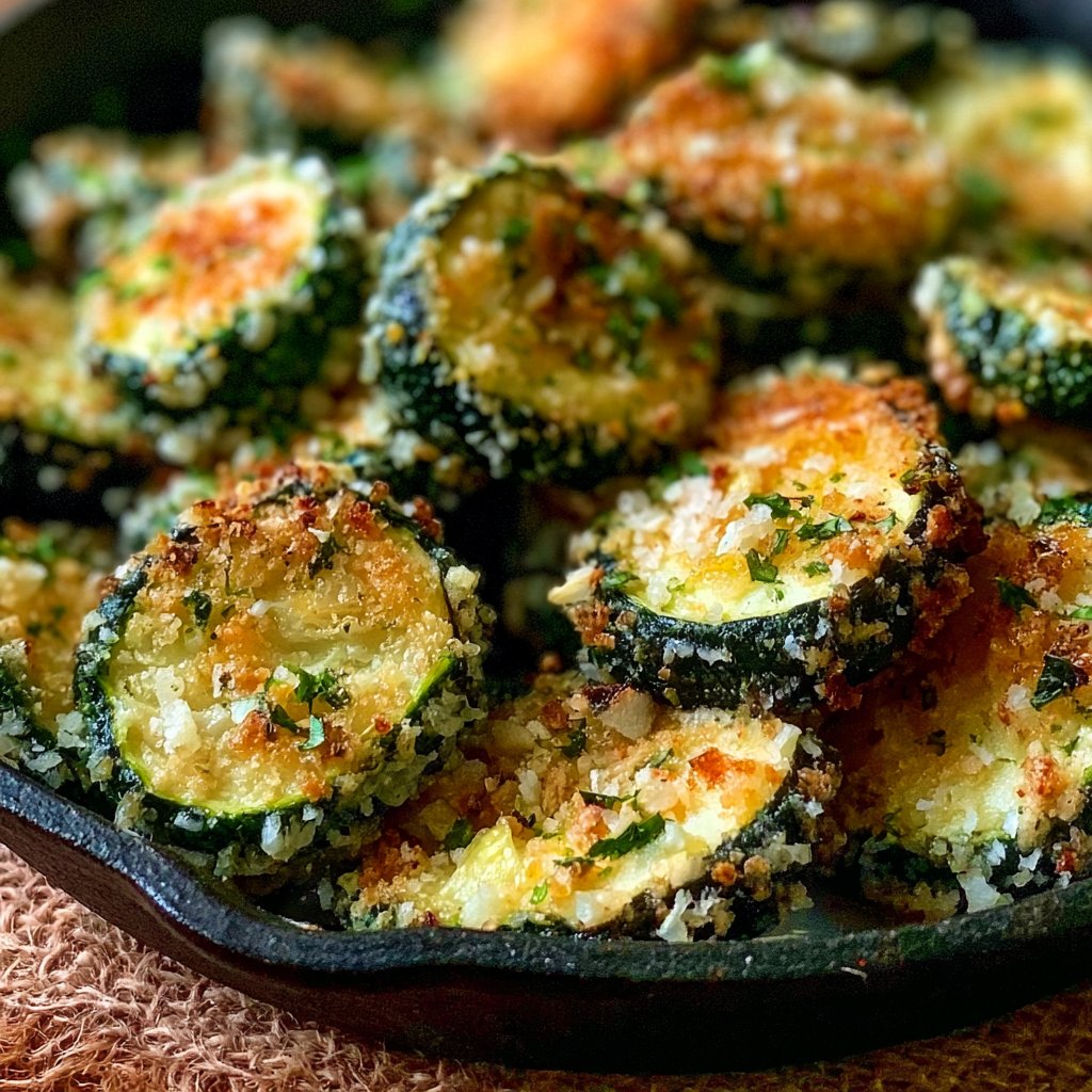 Gebratene Zucchini mit Knoblauch und Parmesan