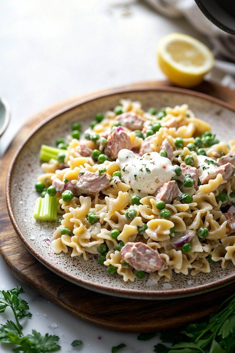 Tuna Pasta Salad with Peas