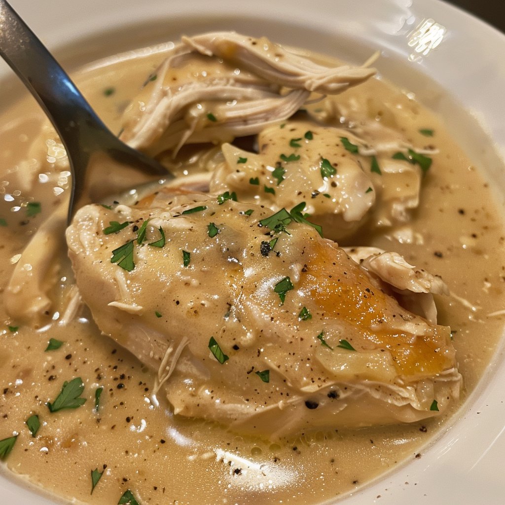 Easy Crockpot Chicken and Gravy Recipe