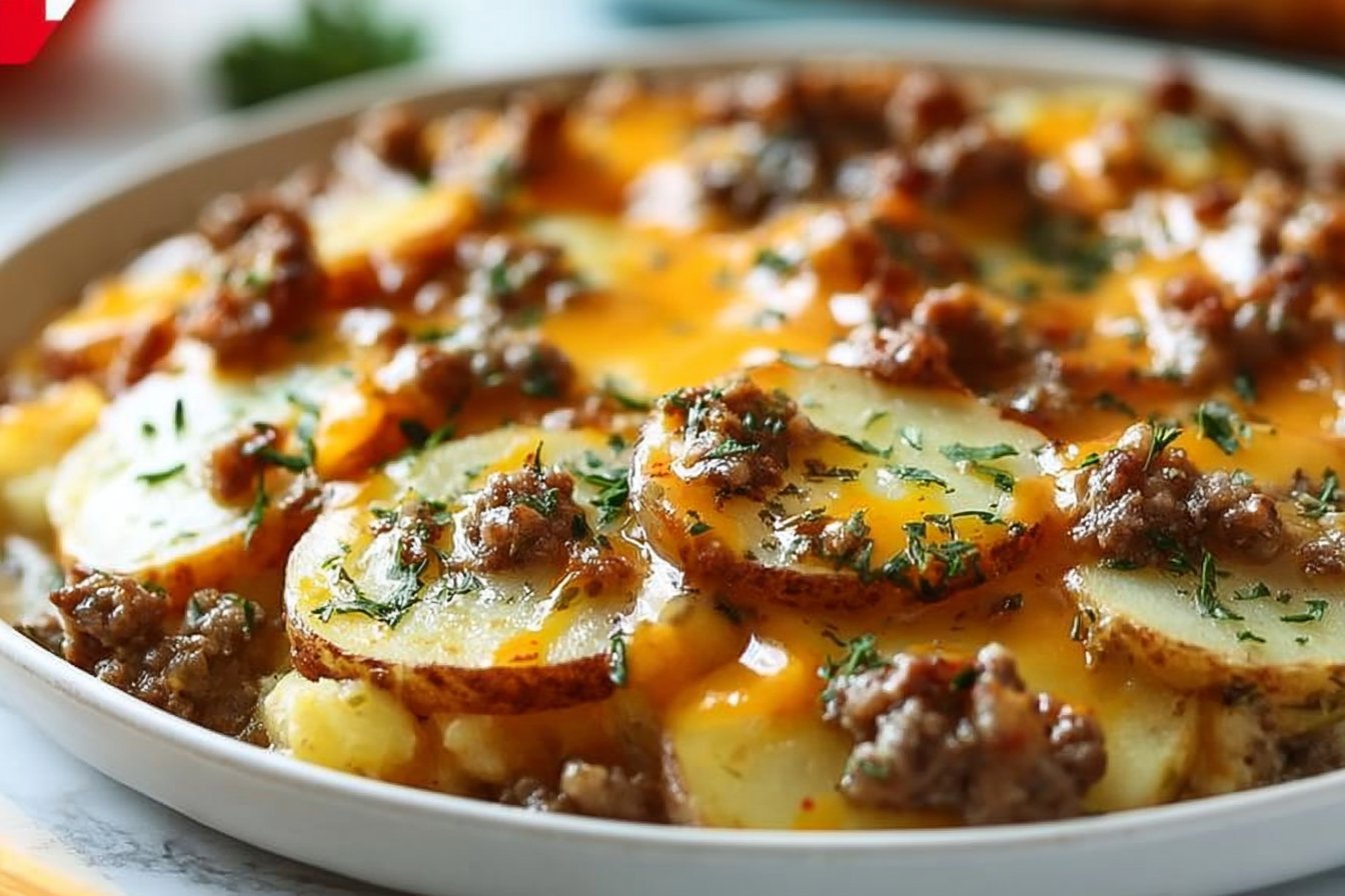 Easy Hamburger Potato Casserole