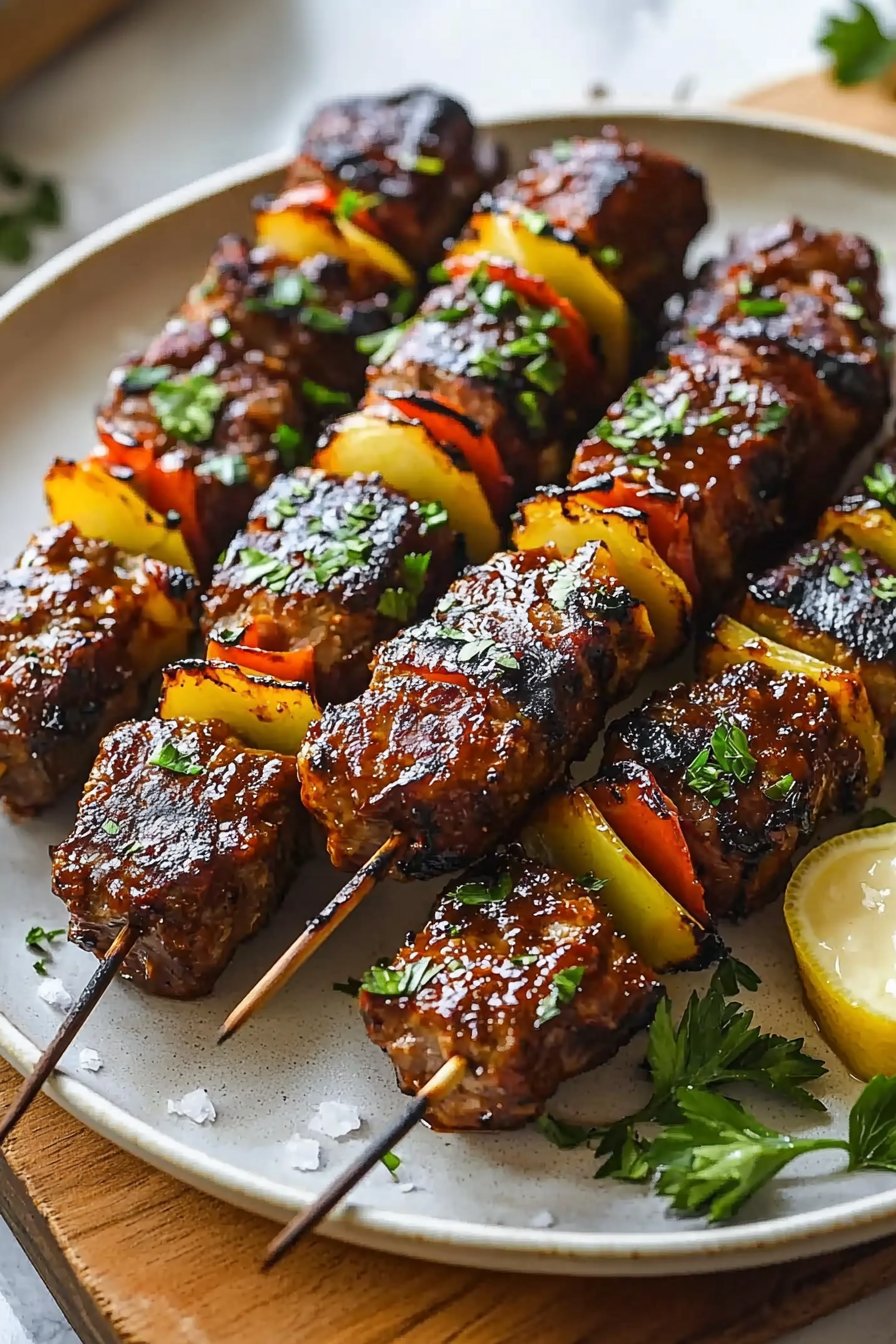 Delicious BBQ Skewers With Cowboy Butter