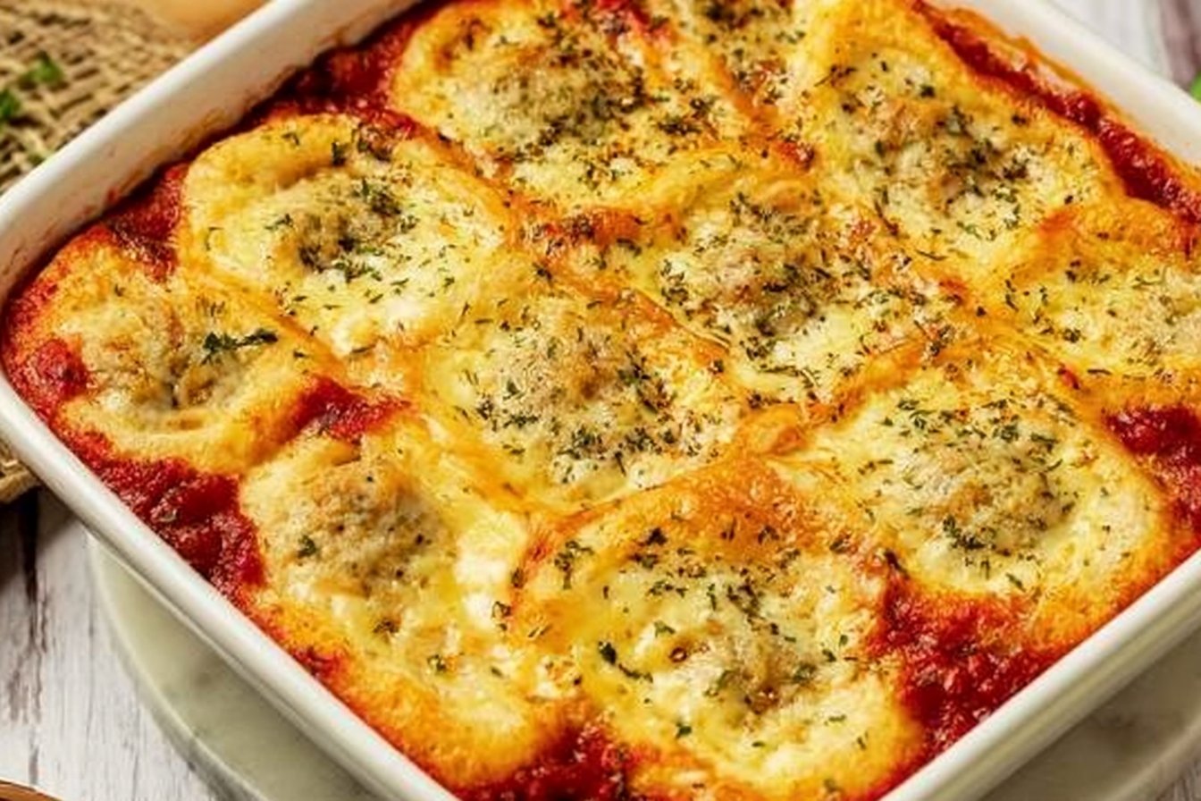 Dump and Bake Meatball Casserole