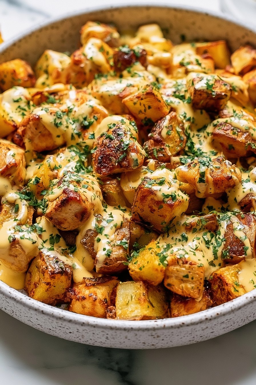 Garlic Parmesan Baked Chicken with Potatoes 1 Baked Garlic Parmesan Chicken and Potatoes