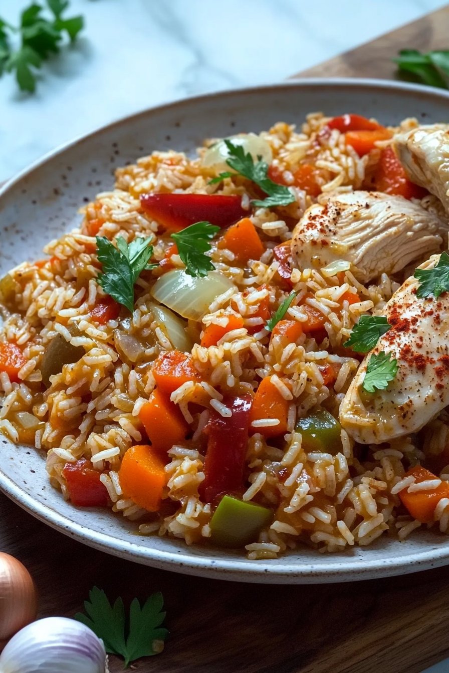 Serbisches Reisfleisch mit Hähnchen