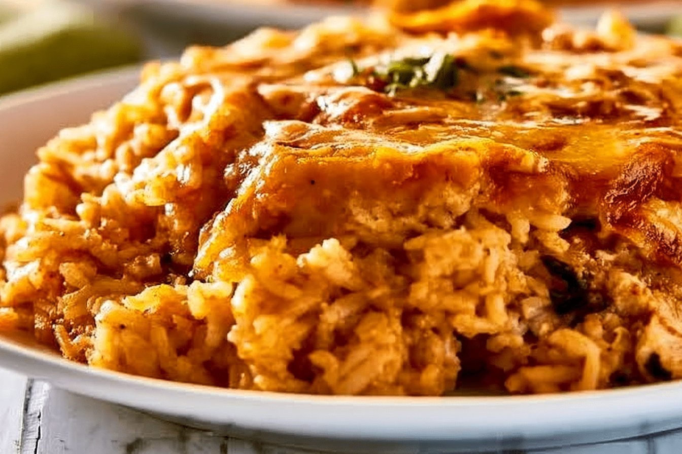 Chicken Enchilada Rice Casserole
