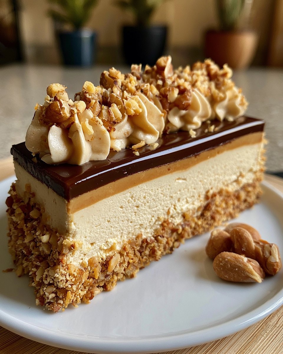 Almond Praline Mousse Cake