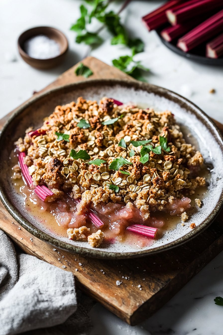 Rustic Rhubarb Crumble