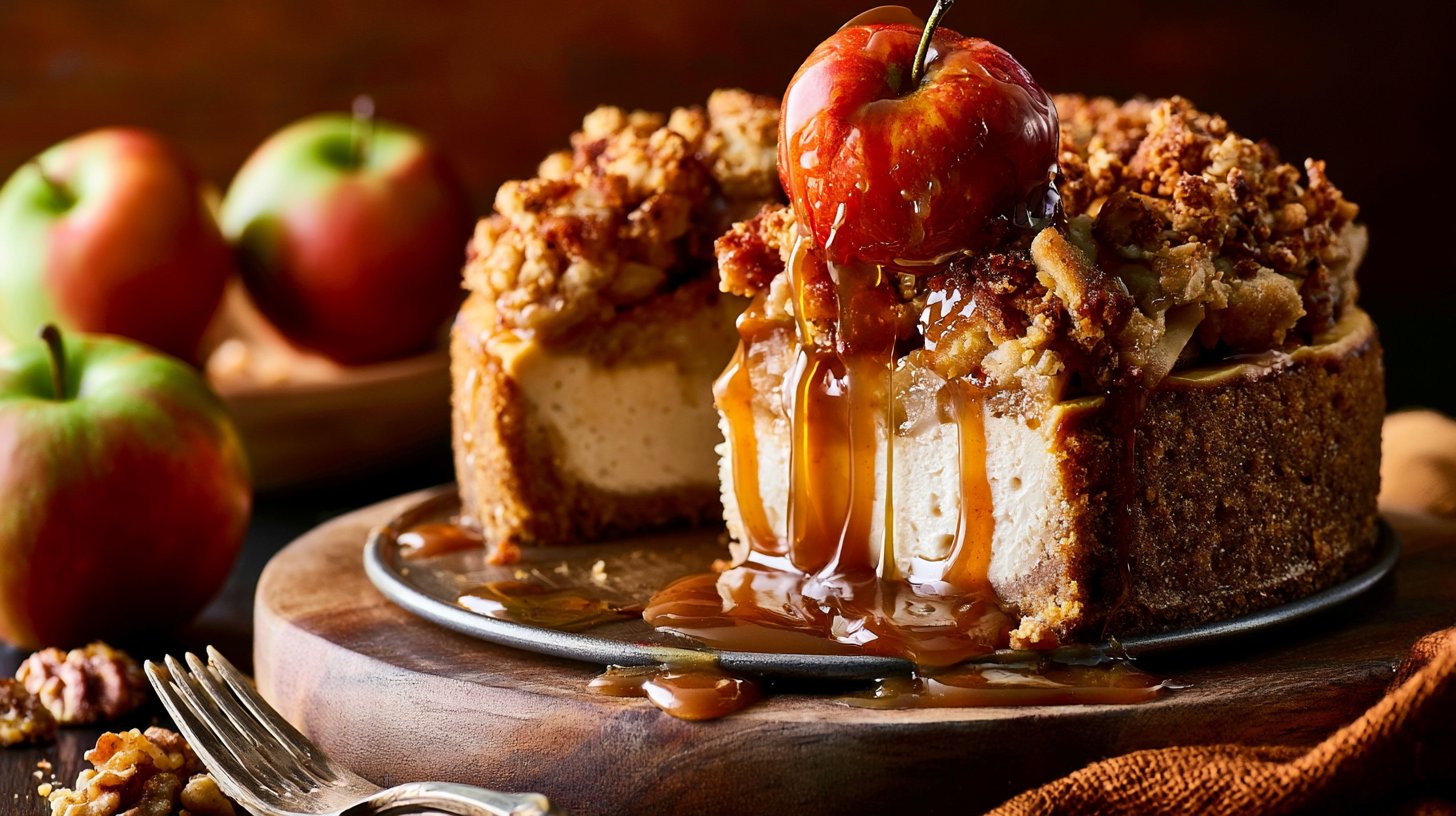 Salted Caramel Apple Pie Cheesecake