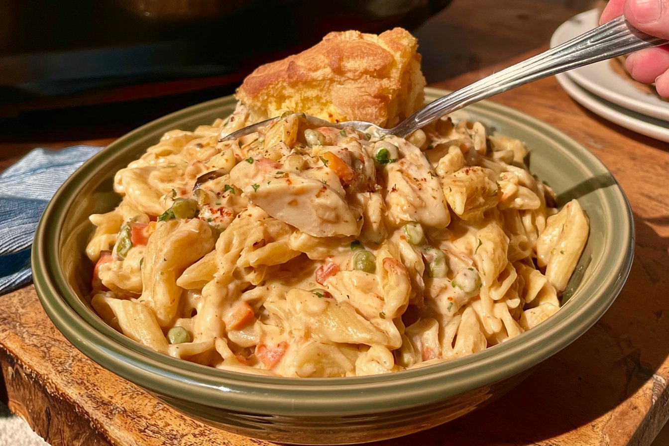 Crock Pot Chicken Pot Pie Pasta