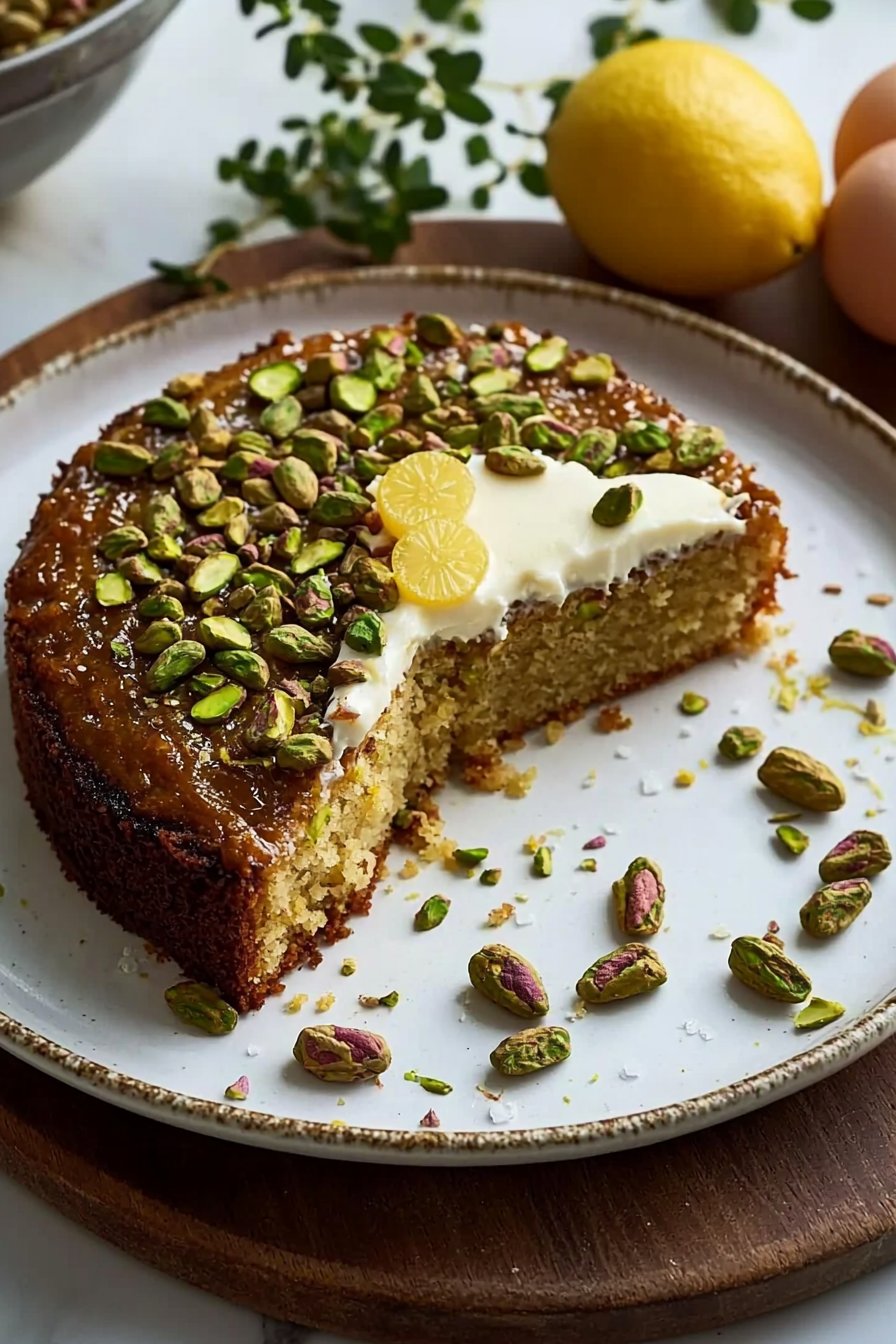 Pistachio, Lemon, and Cardamom Cake