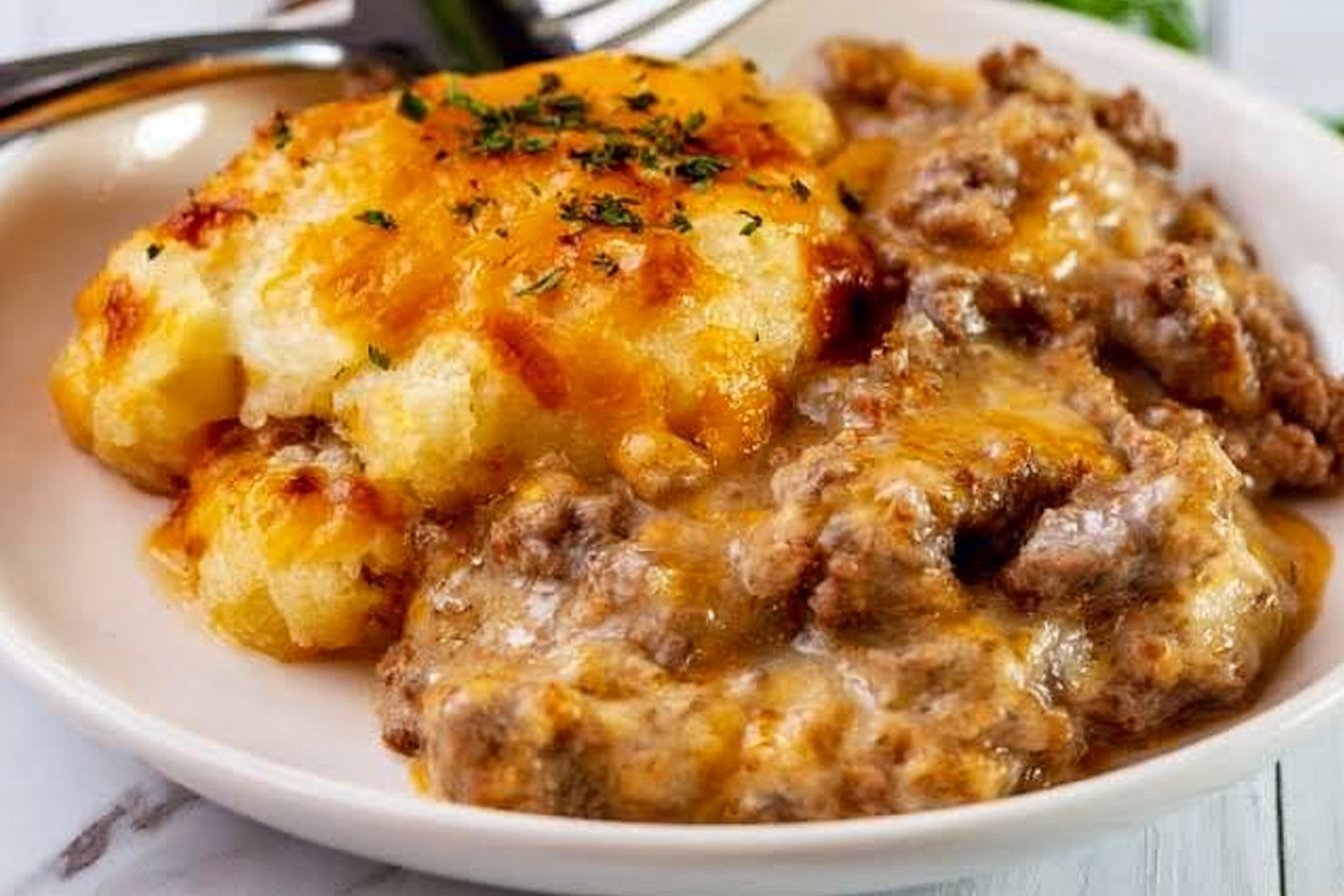 Cheddar Bay Ground Beef Cobbler