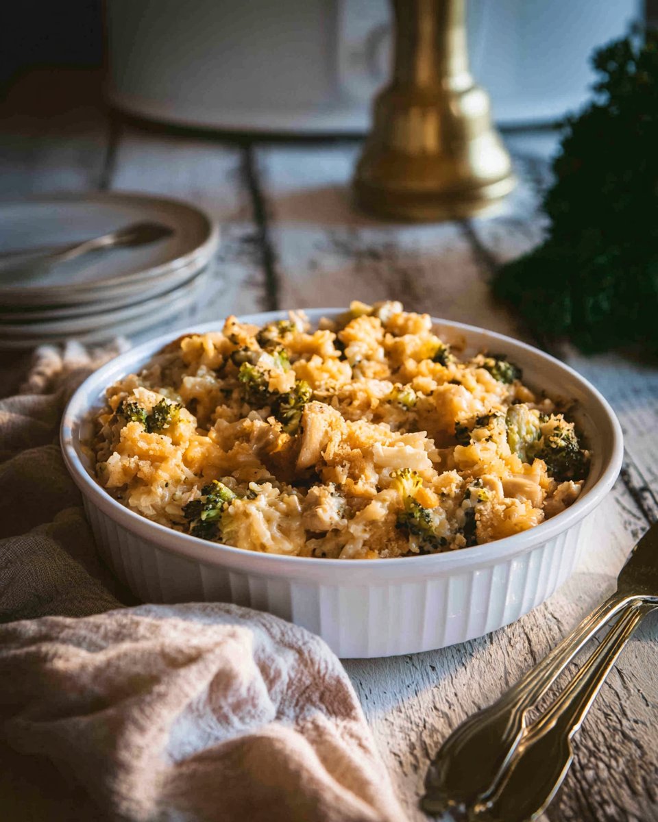 Crockpot Cheesy Chicken Broccoli And Rice Casserole