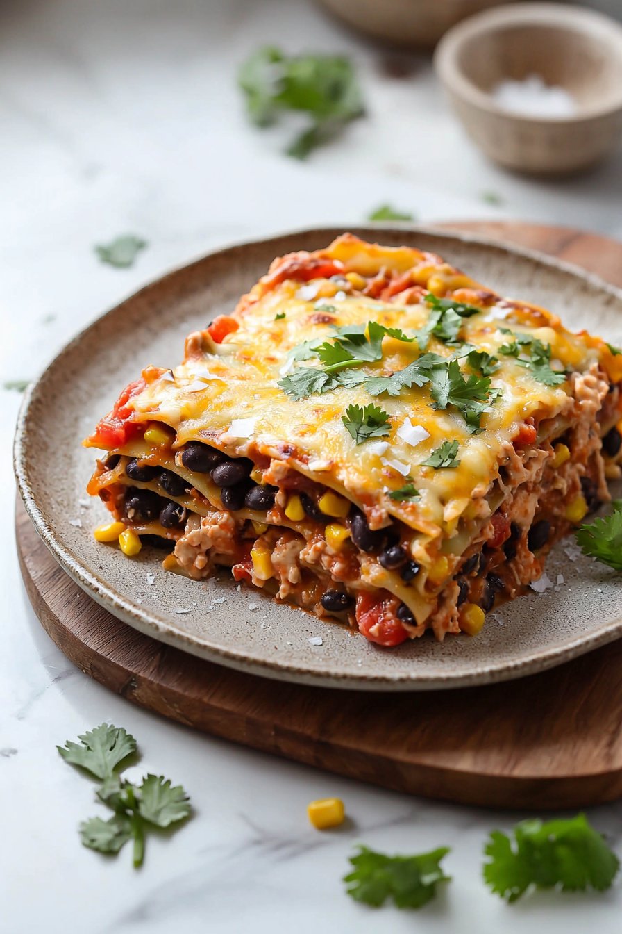 Gemüse-Mexikanische Lasagne