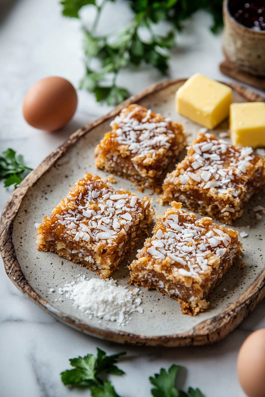Kokos-Konfitüren-Riegel